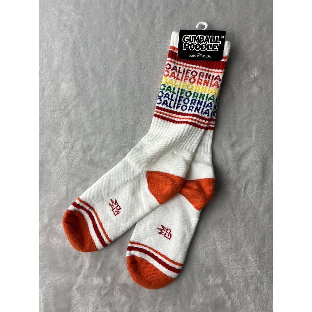 GUMBALL POODLE Unisex California Crew Socks One Size Fits Most ( Made In USA) - Picture 1 of 10